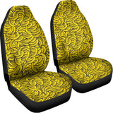 Yellow Banana Pattern Print Universal Fit Car Seat Covers 102422