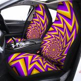 Yellow Big Bang Moving Optical Illusion Universal Fit Car Seat Covers 102422