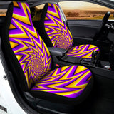 Yellow Big Bang Moving Optical Illusion Universal Fit Car Seat Covers 102422