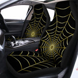 Yellow Cobweb Print Universal Fit Car Seat Covers 102422