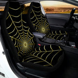 Yellow Cobweb Print Universal Fit Car Seat Covers 102422