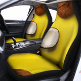 Yellow Coconut Pattern Print Universal Fit Car Seat Covers 102422
