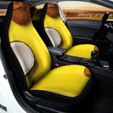 Yellow Coconut Pattern Print Universal Fit Car Seat Covers 102422