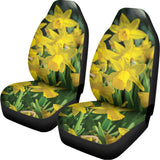 Yellow Daffodil Flower Print Universal Fit Car Seat Covers 102422