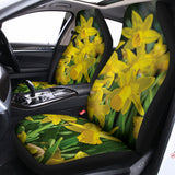 Yellow Daffodil Flower Print Universal Fit Car Seat Covers 102422