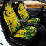 Yellow Daffodil Flower Print Universal Fit Car Seat Covers 102422