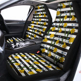 Yellow Daffodil Striped Pattern Print Universal Fit Car Seat Covers 102422