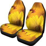 Yellow Daisy Flower Print Universal Fit Car Seat Covers 102422