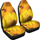 Yellow Daisy Flower Print Universal Fit Car Seat Covers 102422