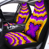 Yellow Explosion Moving Optical Illusion Universal Fit Car Seat Covers 102422