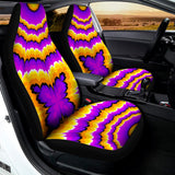 Yellow Explosion Moving Optical Illusion Universal Fit Car Seat Covers 102422