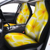 Yellow Frangipani Pattern Print Universal Fit Car Seat Covers 102422