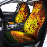 Yellow Full Moon Print Universal Fit Car Seat Covers 102422