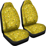 Yellow Geometric Banana Pattern Print Universal Fit Car Seat Covers 102422