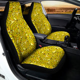 Yellow Geometric Banana Pattern Print Universal Fit Car Seat Covers 102422