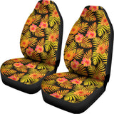 Yellow Hawaiian Tropical Pattern Print Universal Fit Car Seat Covers 102422