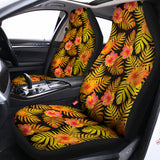 Yellow Hawaiian Tropical Pattern Print Universal Fit Car Seat Covers 102422