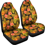 Yellow Hawaiian Tropical Pattern Print Universal Fit Car Seat Covers 102422