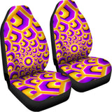 Yellow Hive Moving Optical Illusion Universal Fit Car Seat Covers 102422