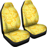 Yellow Lemon Pattern Print Universal Fit Car Seat Covers 102422