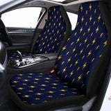 Yellow Lightning Bolts Pattern Print Universal Fit Car Seat Covers 102422