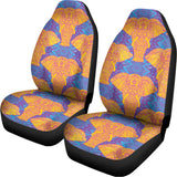 Yellow Mandala Elephant Pattern Print Universal Fit Car Seat Covers 102422