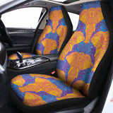 Yellow Mandala Elephant Pattern Print Universal Fit Car Seat Covers 102422