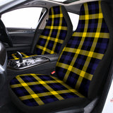 Yellow Navy And Black Plaid Print Universal Fit Car Seat Covers 102422