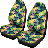 Yellow Orchid Pattern Print Universal Fit Car Seat Covers 102422