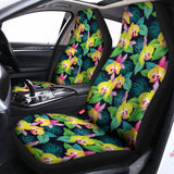 Yellow Orchid Pattern Print Universal Fit Car Seat Covers 102422