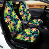 Yellow Orchid Pattern Print Universal Fit Car Seat Covers 102422