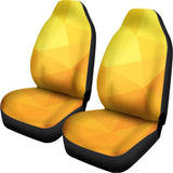 Yellow Polygonal Geometric Print Universal Fit Car Seat Covers 102422