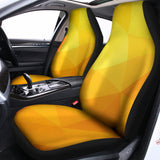 Yellow Polygonal Geometric Print Universal Fit Car Seat Covers 102422