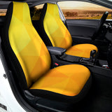Yellow Polygonal Geometric Print Universal Fit Car Seat Covers 102422