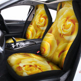 Yellow Rose Print Universal Fit Car Seat Covers 102422