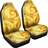 Yellow Rose Print Universal Fit Car Seat Covers 102422