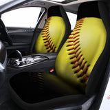 Yellow Softball Ball Print Universal Fit Car Seat Covers 102422