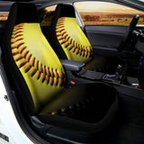 Yellow Softball Ball Print Universal Fit Car Seat Covers 102422