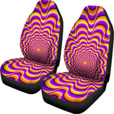 Yellow Splashing Moving Optical Illusion Universal Fit Car Seat Covers 102422