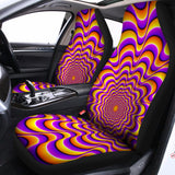 Yellow Splashing Moving Optical Illusion Universal Fit Car Seat Covers 102422