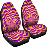 Yellow Splashing Moving Optical Illusion Universal Fit Car Seat Covers 102422