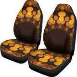Yellow Spot Kaleidoscope Print Universal Fit Car Seat Covers 102422