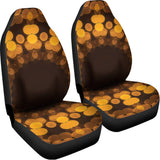 Yellow Spot Kaleidoscope Print Universal Fit Car Seat Covers 102422