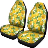 Yellow Spring Tulip Pattern Print Universal Fit Car Seat Covers 102422