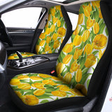 Yellow Spring Tulip Pattern Print Universal Fit Car Seat Covers 102422