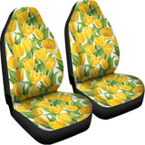 Yellow Spring Tulip Pattern Print Universal Fit Car Seat Covers 102422