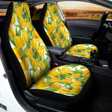 Yellow Spring Tulip Pattern Print Universal Fit Car Seat Covers 102422