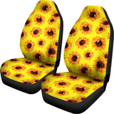 Yellow Sunflower Pattern Print Universal Fit Car Seat Covers 102422