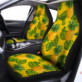 Yellow Tropical Pineapple Pattern Print Universal Fit Car Seat Covers 102422