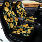 Yellow Tulip Floral Pattern Print Universal Fit Car Seat Covers 102422